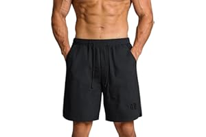 Mens Cargo Shorts Drawstring Elastic Waist Shorts Casual Wide Leg Hiking Shorts with Pockets Summer Workout Pants