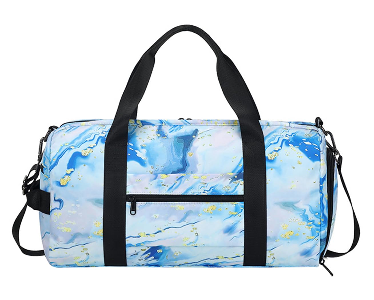 SellerFun Teens Women Travel Bag Girls Gym Duffle Bag Sports Ballet Bag with Shoe Compartment(Black and Blue,23 Liters)