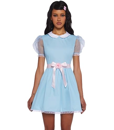 Alyweatry Halloween Creepy Grady Twins Costume for Women Blue Babydoll Dress The Shining Twins Costume Halloween (Blue Lingerie Dress, S) : Clothing, Shoes & Jewelry