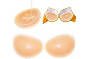 POMAMZ Silicone Bra Inserts - Reusable Adhesive Pads for Bras & Swimwear, Push Up Pads Enhancer with Adhesive, Removable Fake