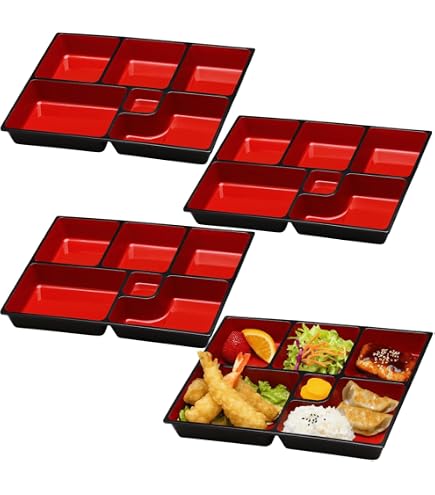 Amazon.com: JapanBargain 1594, Lunch Bento Box 6 Compartments