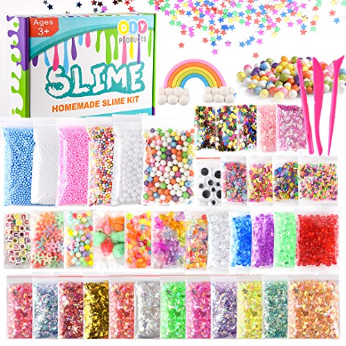 Kuuqa 44 packs slime supplies kits including googly eye…