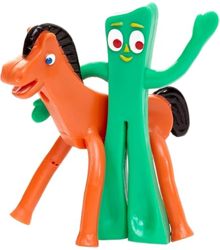 Amazon.com: NJ Croce Gumby and Pokey Bendable Figure Set : Toys