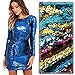 Sequins Sewing Fabric Mermaid Flip Up Sequin Reversible Sparkly Fabric 1 Yard (36'' x 47'') for Dress Clothing Making Home Decor (Rainbow & Silver)