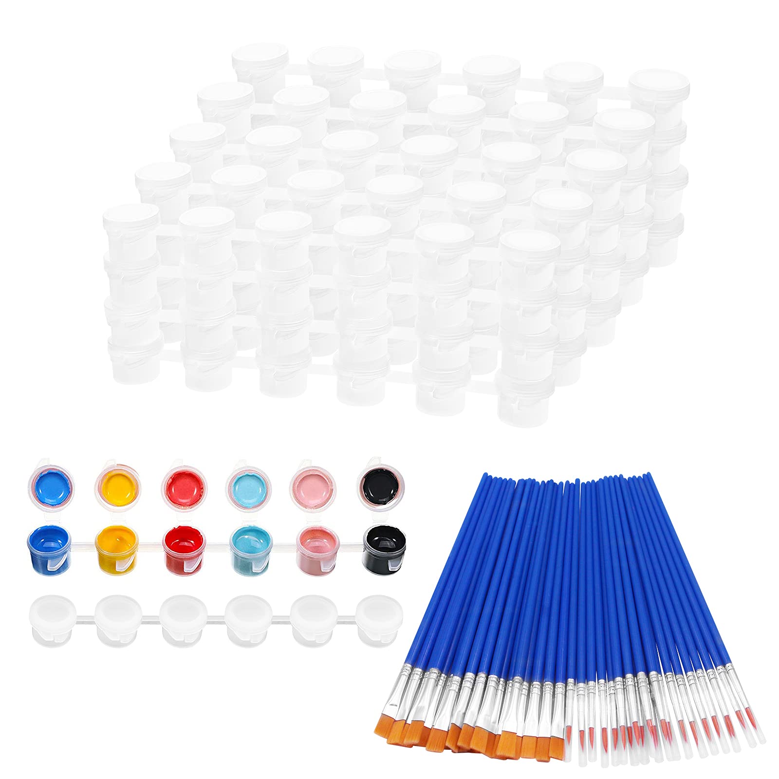 20 Strips 120 Pots Empty Paint Pots Strips With Lid