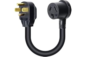 H HZXVOGEN HZXVOGEN Dryer Plug Adapter Cord 1.5FT 4 Prong to 3 Prong NEMA 14-30P Male to 10-30R Female Heavy Duty 10AWG 500V 30A 105℃ Adapter Connector for Welding Dryer EV Charger Home Electronics