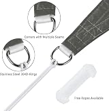 OFFCUP 2x3m Rectangle Shade Sail Awning Canopy 160gsm Waterproof UV Block Grey view 4