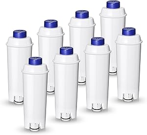 Mutital 8er-Pack Kaffeevollautomat Wasserfilter, Ersatz fur Delonghi ECAM-Serie, Dinamica, Cappuccino System, Magnifica, Kompatibel mit ETAM Autentica und Verschiedener Modelle von Esam (8)