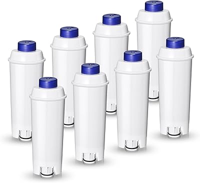 Mutital 8er-Pack Kaffeevollautomat Wasserfilter, Ersatz fur Delonghi ECAM-Serie, Dinamica, Cappuccino System, Magnifica, Kompatibel mit ETAM Autentica und Verschiedener Modelle von Esam (8)