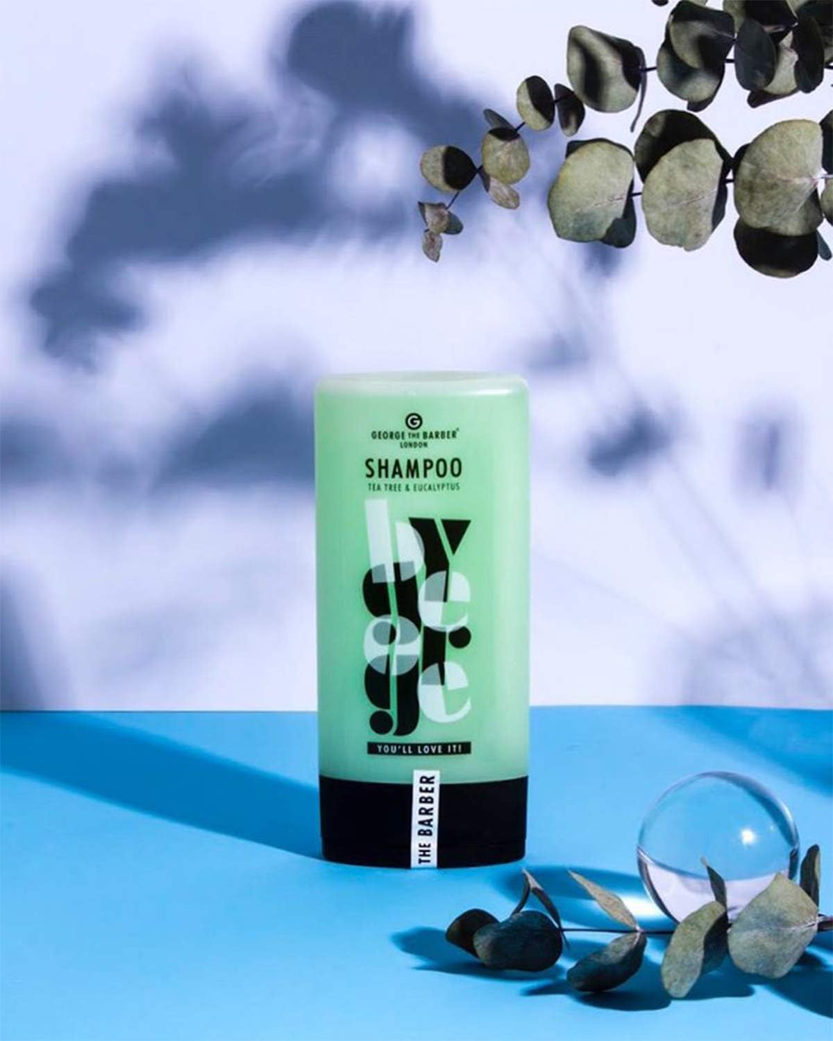 George the Barber, Tea Tree and Eucalyptus Invigorating Shampoo for Men, Lime Green, 400 ml (Pack of 1) - Image 4