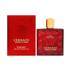 Versace Versace eros flame for men eau de parfume spray, 3.4 Ounce, Red