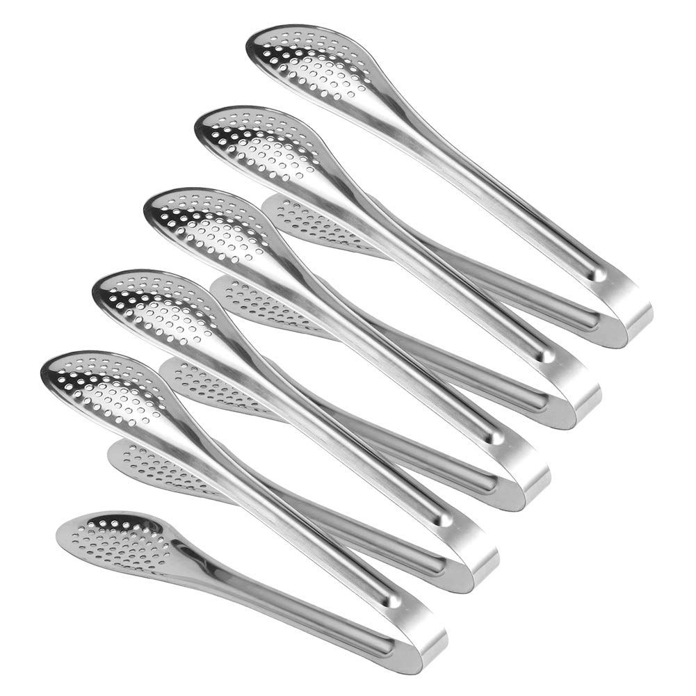5pcs Serving Clamp Corrosion Resistance Food Tong Bread Clip, Multifunction Buffet Tongs, for Home Parties, Dinner Catering Kitchen Cooking Tool(Small)