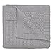 Elegant Baby Premium 100% Cotton Knit Blanket, Grey Texture Knit, 30