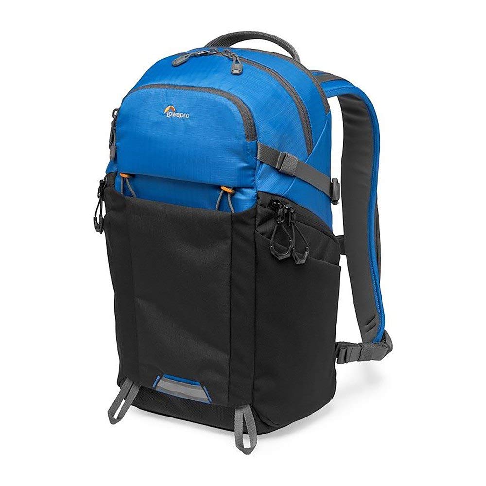 Lowepro LP37259-PWW Photo Active Outdoor Camera Backpack, QuickShelf Dividers, fits 12inch Laptop/2L Hydration, for Mirrorless, Sony, Canon, Nikon, Lenses, Gimbal, Drone, DJI, Osmo, Mavic, Blue/Black