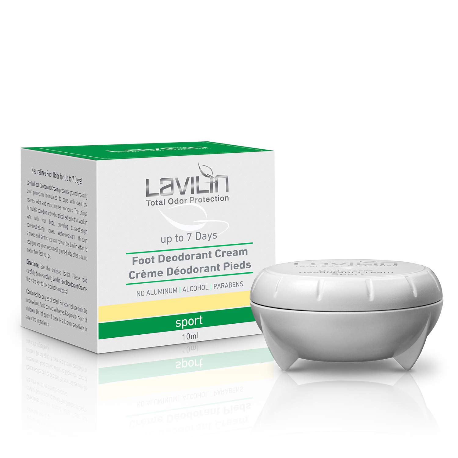 LAVILIN Sports Foot Deodorant Cream For Athletes - Neutralizes Foot Odor for Up to 7 Days | The Different Way to Prevent Embarrassing Smells – Aluminum, Alcohol, Paraben Free | Cruelty-Free