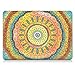 iCasso Mandala Macbook Air 13 Inch Case Art Printing Matte Hard Shell Plastic Protective Cover For Apple Laptop Macbook Air 13 Inch Model A1369/A1466 (Orange Mandala)