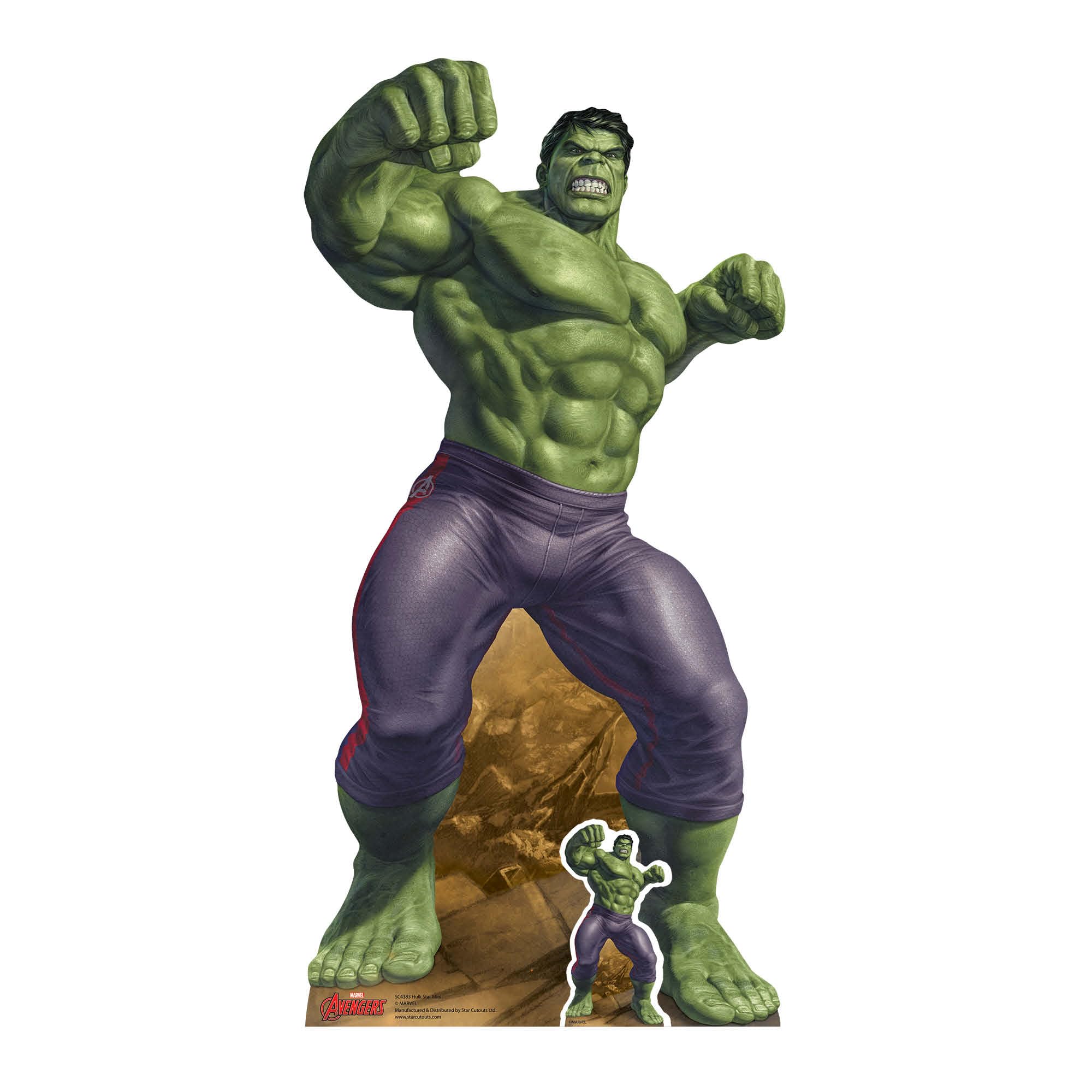Star Cutouts SC4383 Hulk Star Mini Small Cardboard Cutout with Mini- Perfect for Spider Man Fans, Parties, and Events