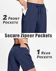 MAGCOMSEN Womens Hiking Shorts Quick Dry 8 Inch