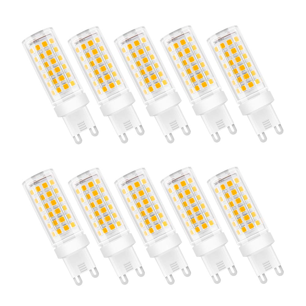 G9 LED Light Bulb, 9W (70W Halogen Equivalent),G9 Bulbs for Home Lighting, SMD 2835 LED Lamps 700LM AC220V-240V, Non-Dimmable, LED Bulb Warm White 3000K,10-Pack