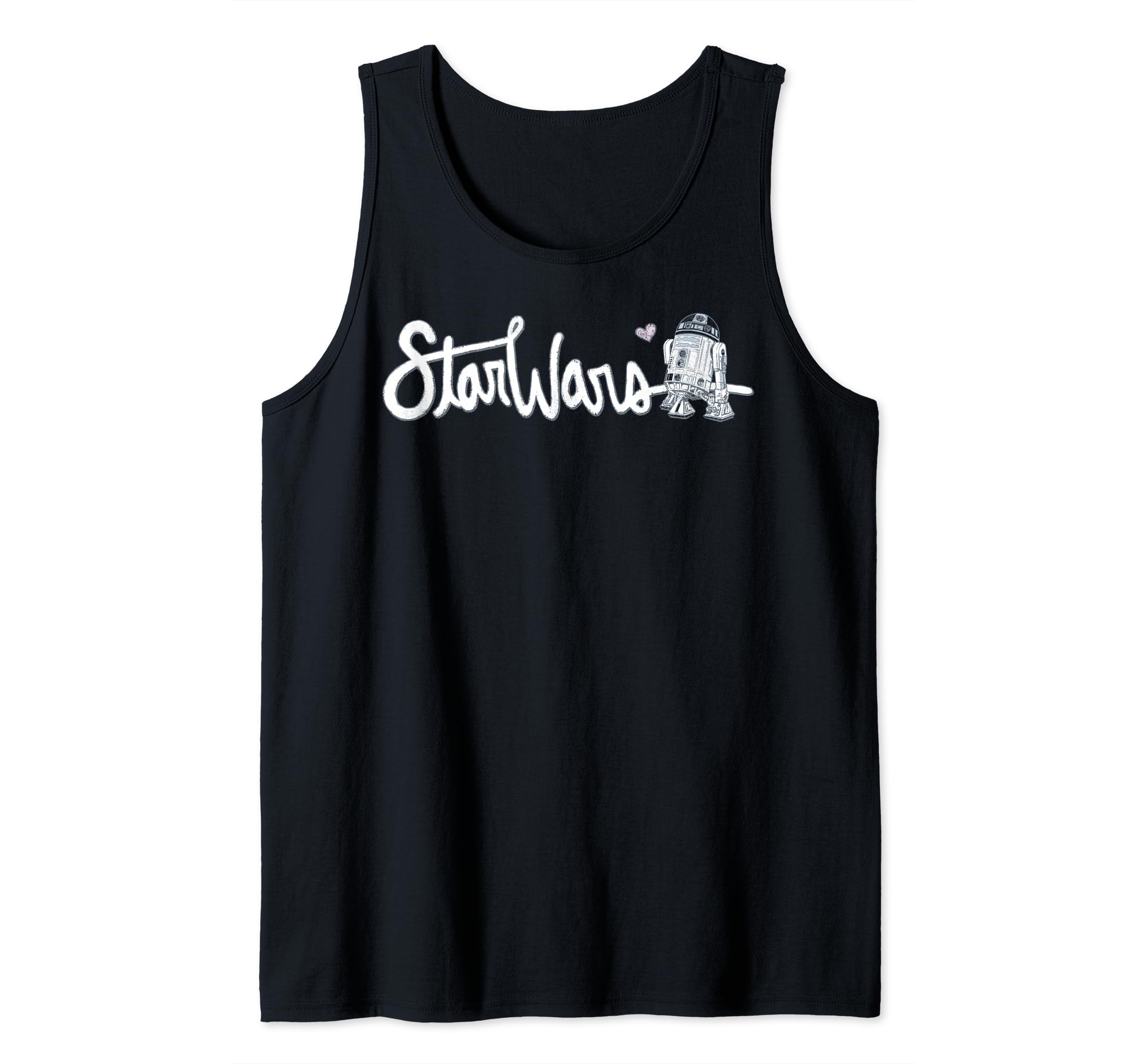 Star Wars R2-D2 Cursive Text Tank Top