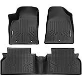 SMARTLINER All Weather Protection Custom Fit Black 2 Row Floor Mat Liner Set Compatible with 2024-2025 Hyundai Kona Electric