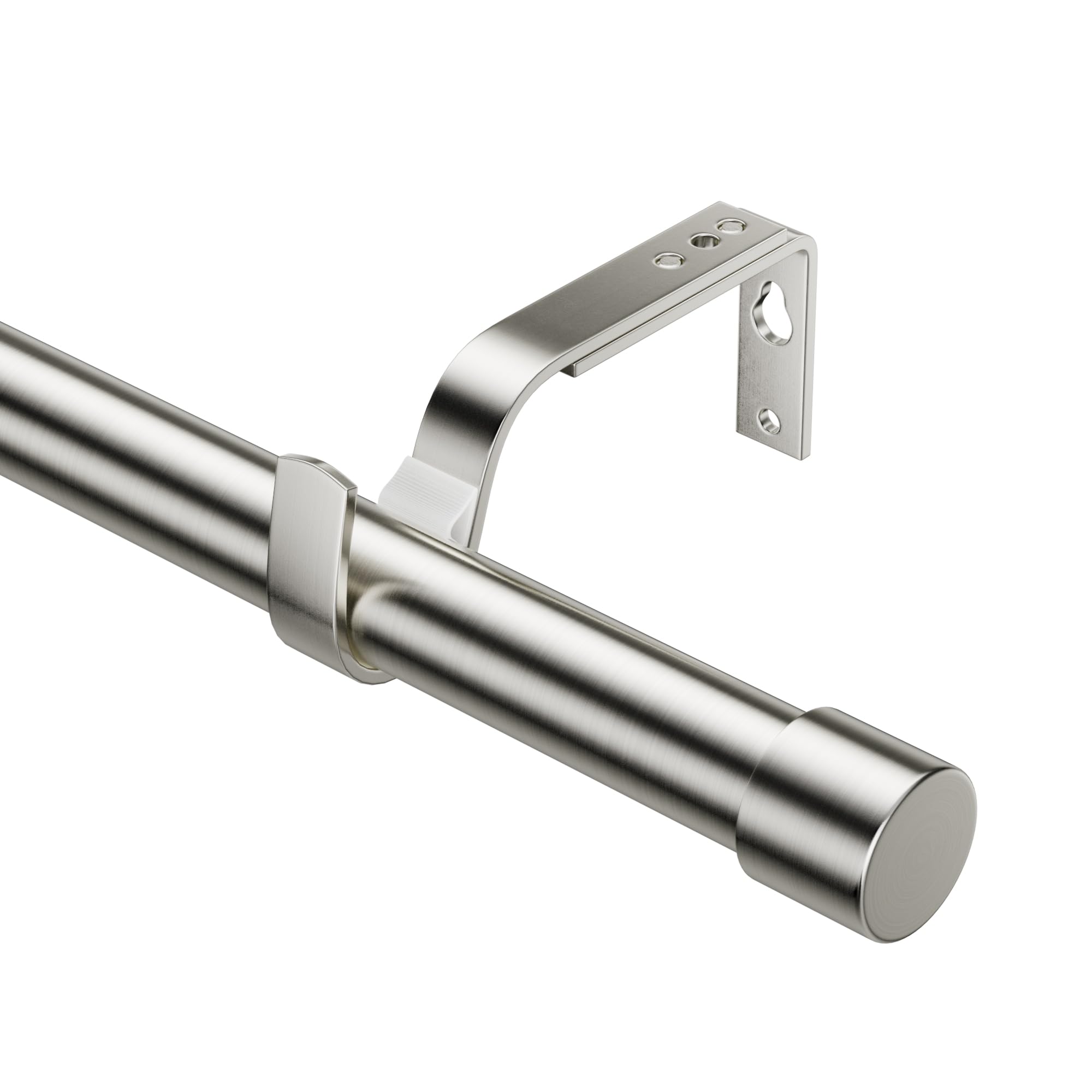 Extendable Curtain Rods 76-135cm, Dia 25mm Splicing Curtain Pole with Adjustable Brackets for eyelet curtains, Heavy Duty Decorative Windows Rods for Bedroom, Living room