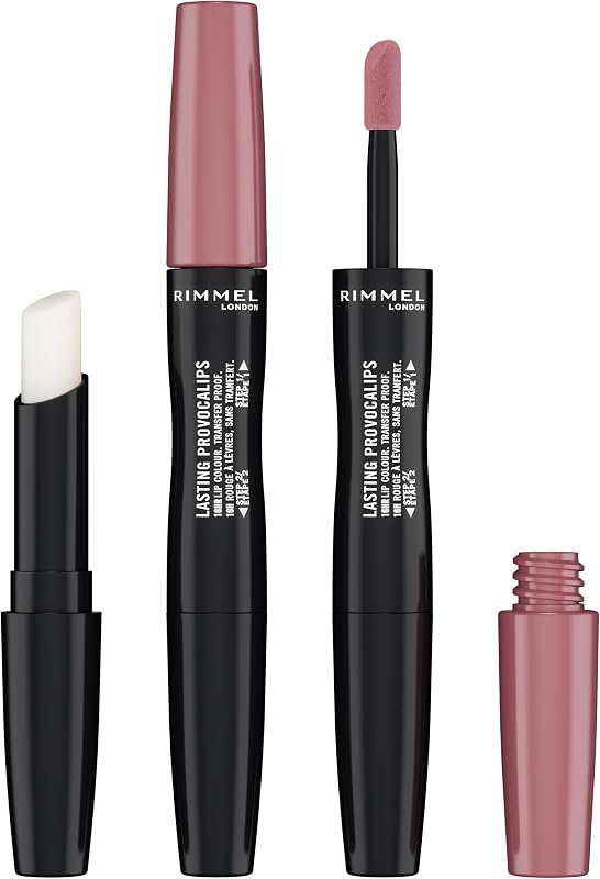 Rimmel, Lasting Provocalips, Labial fijo, 400 Grin & bare it, Paso 1: 2,3mL, Paso2: 1,6g