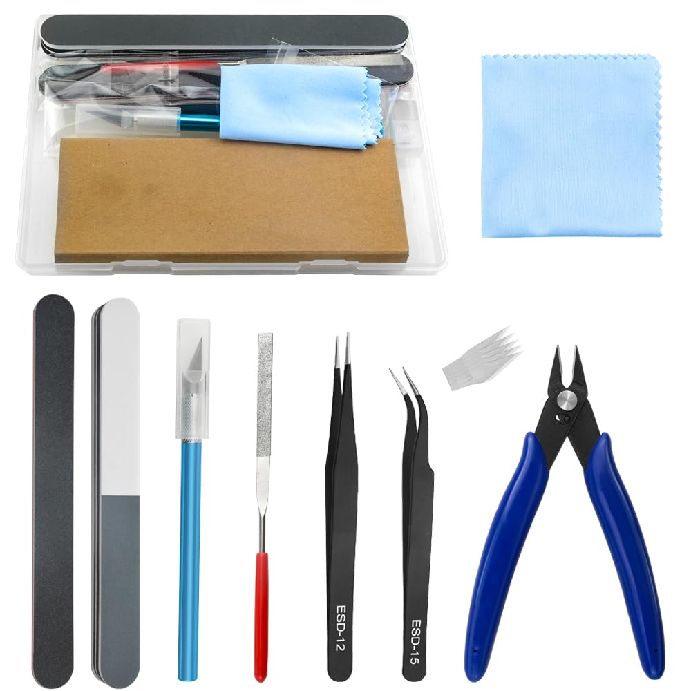 WMYCONGCONG 13 PCS Gundam Model Tools Kit Modeler Basic Tools Hobby Building Tools Kit for Cars Airplanes Model Assemble Building Repairing and Fixing