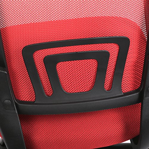 Sets of 2 Ergonomic Mesh Computer Office Desk Task Chair w/Metal Base H12 Red