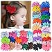 Hair Bows, Coxeer 40Pack Hair Bows for Baby Girl Alligator Clips Grosgrain Ribbon Boutique Hair Accessories for Baby Girls Kids Teens Toddlers Children Newborn