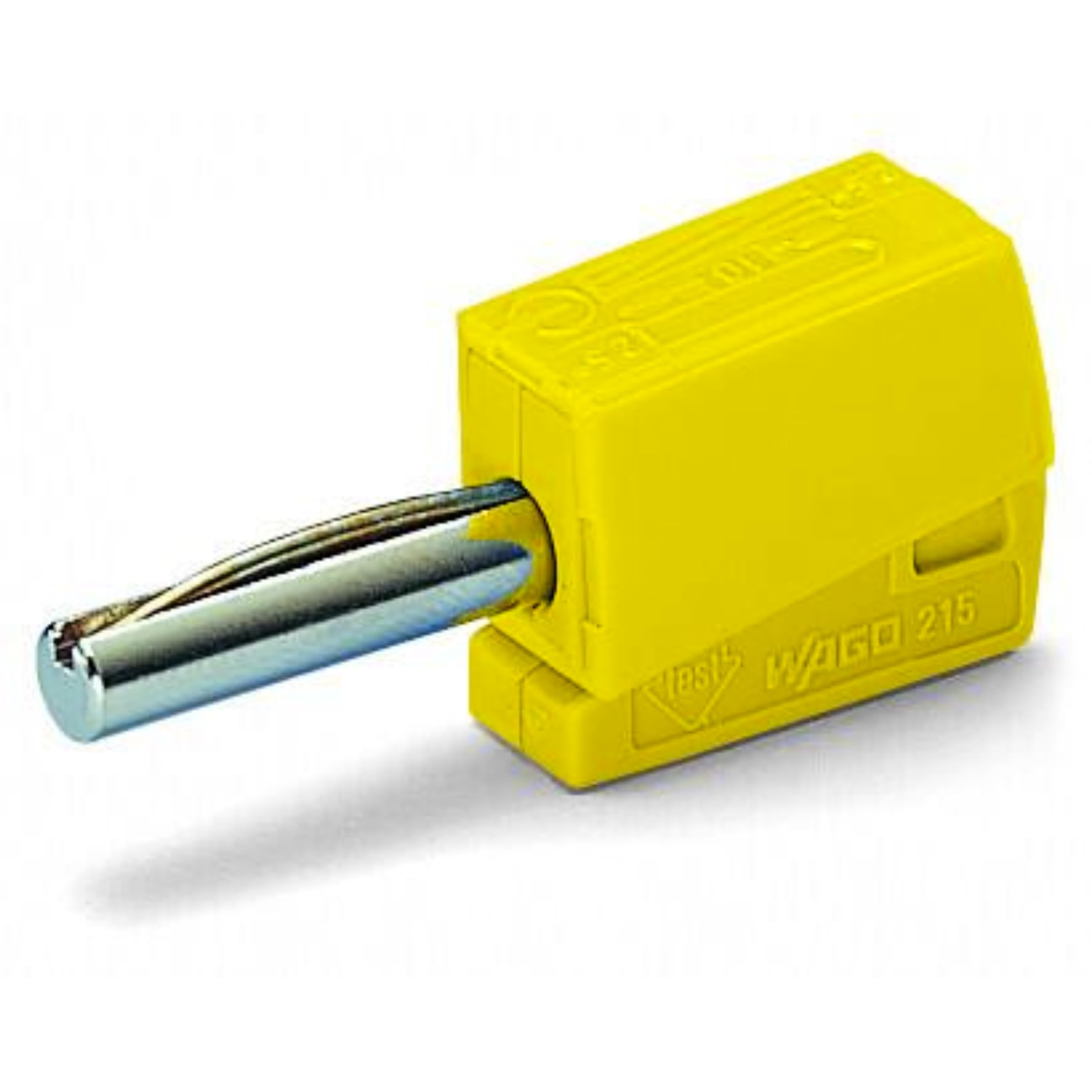 WAGO Banana plug; for socket 4 mm Ø; 2,50 mm²; yellow, 215-511 (50 pcs)