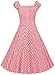 MUXXN Women's 1950s Style Vintage Swing Party Dress (M, Red Plaid)