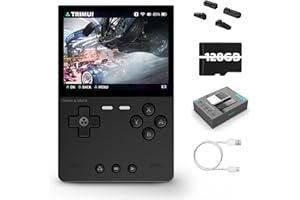 WESICH Trimui Brick Retro Game Console 3.2-Inches 1024x768 IPS Screen Built-in 128G TF Card Video Gaming Consoles 3000mAh Lithium Battery Supports Multiple Simulators Casual Game Console(Black)