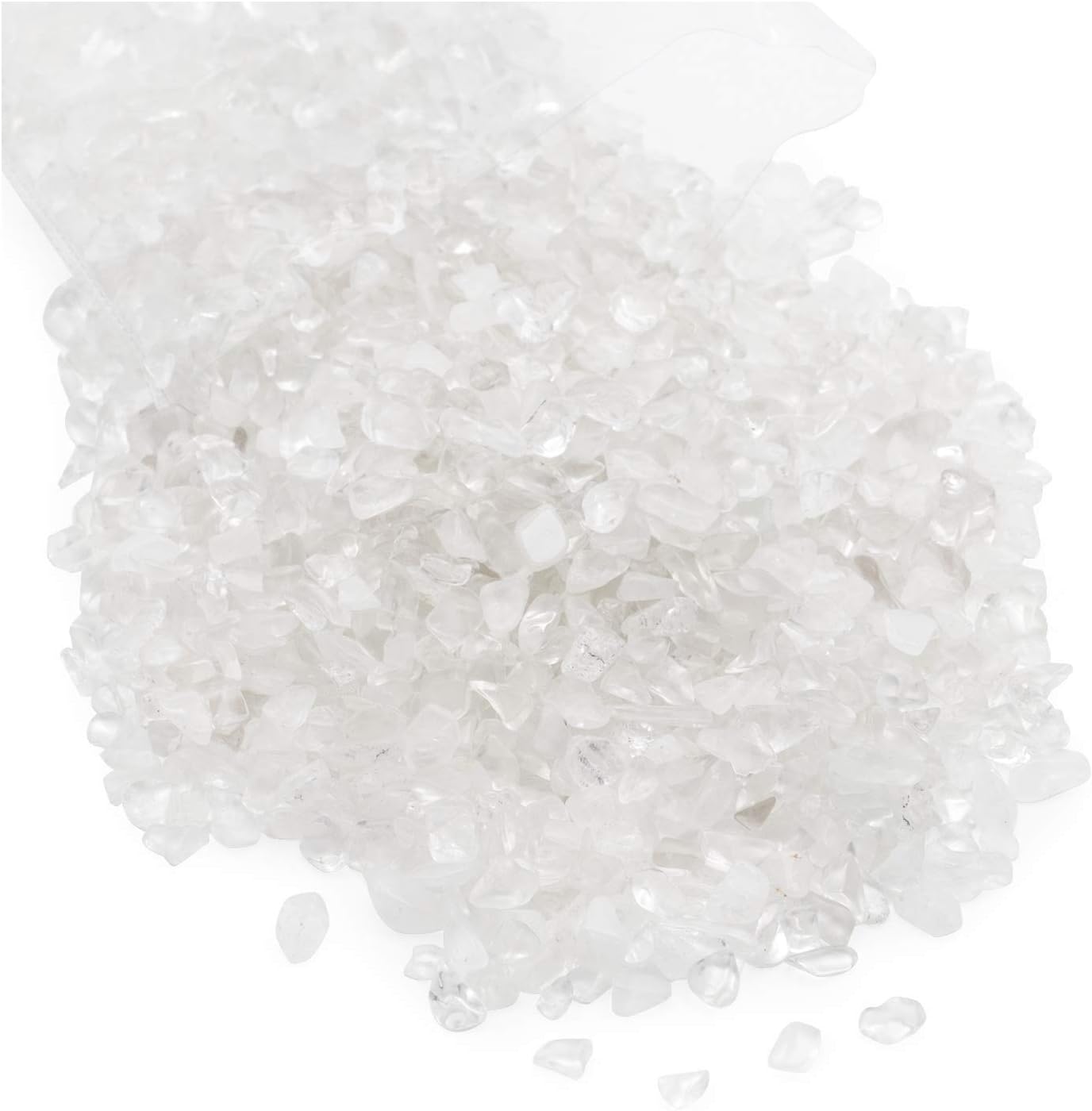 Indoor Fountains & Accessories - Royal Imports Crushed Quartz Chips, Vase Filler, Resin Art, Fire Pit Glass Pellets, Decorative Bowl Pebbeles, Tumbled Craft Gemstones, Reiki Healing Jewels, 1 LB, Rock