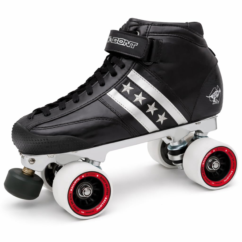 Photo 1 of Bont Quadstar Carbon Roller Derby Skates Package with Aluminum Plate & Ballistic Wheels (5/37)