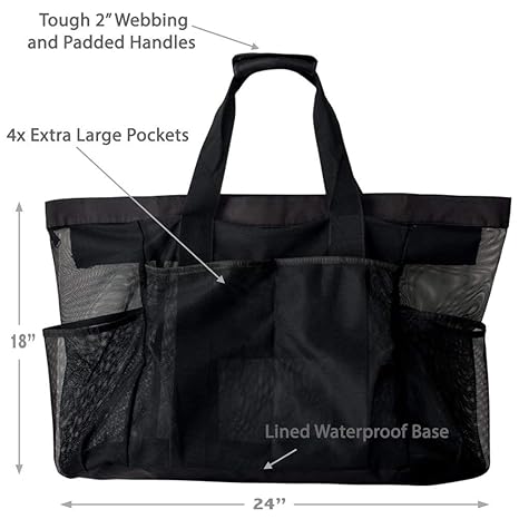extra large beach bags with zippers