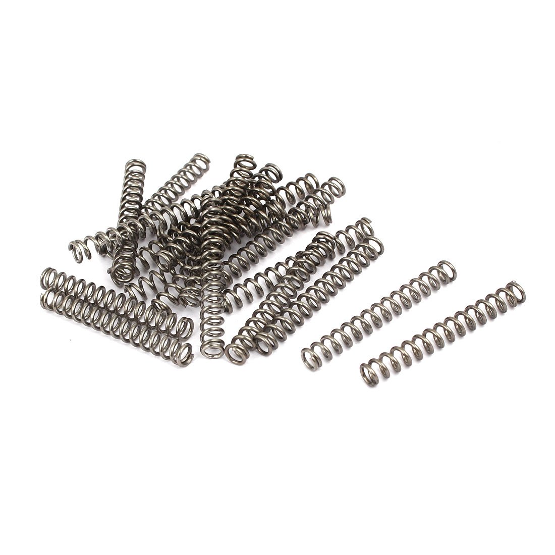 sourcingmap Compression Spring,304 Stainless Steel,6mm OD,1mm Wire Size,45mm Free Length,Silver Tone,20Pcs