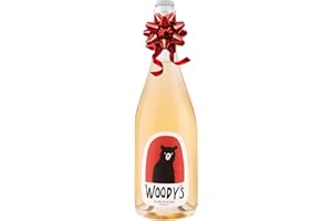 Woody's Sparkling Blanc de Blanc Non-Alcoholic Wine (750ml) | Alcohol-Free Wine Made from 100% Certified Organic California Grapes | Low Sugar, Gluten Free, Vegan