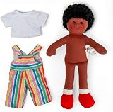 Bigjigs Toys Jake Doll Small Soft Rag Doll with Rainbow Dungarees 25cm view 5