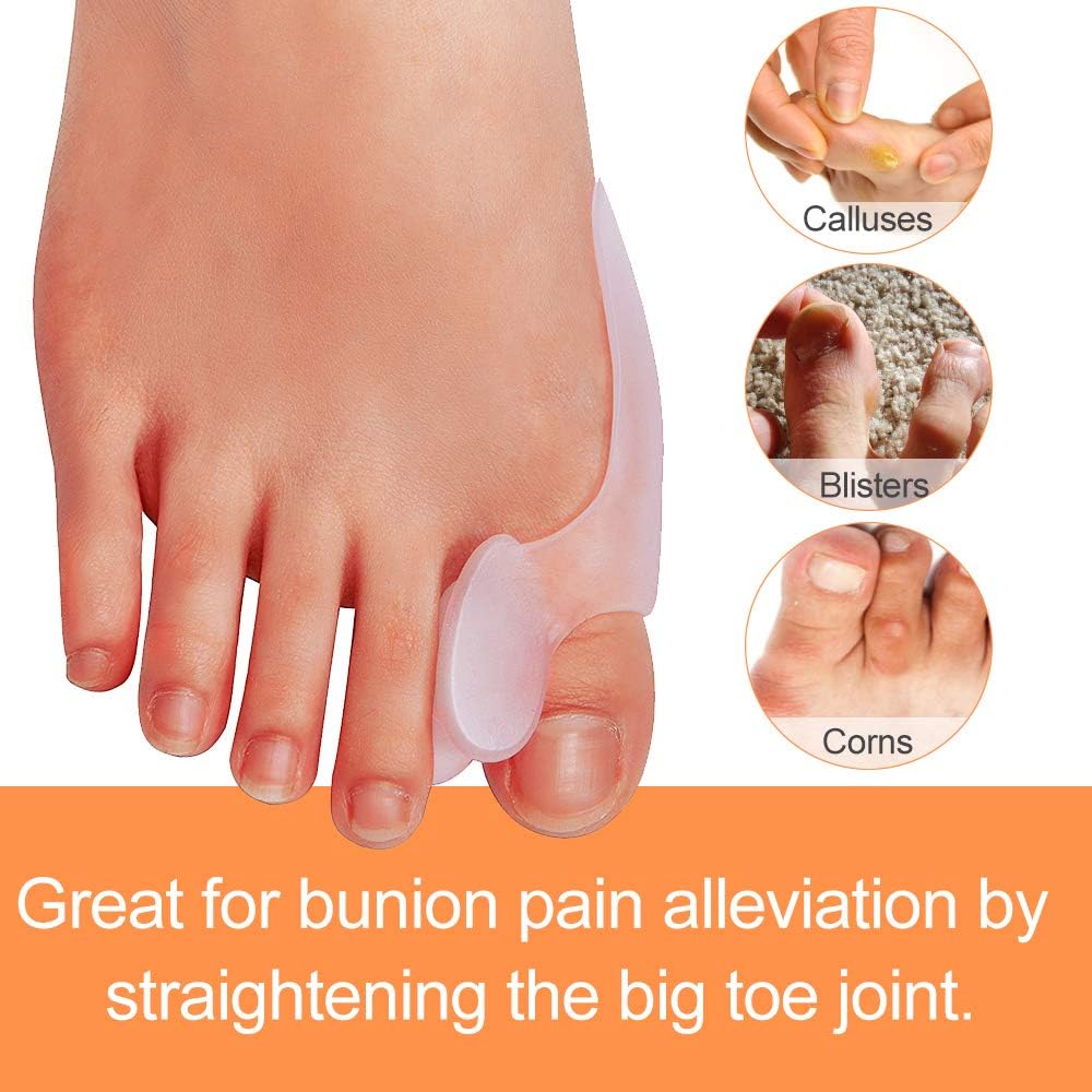 Kimihome 8 Pack Bunion Guards,Bunion Protector with Attached Toe