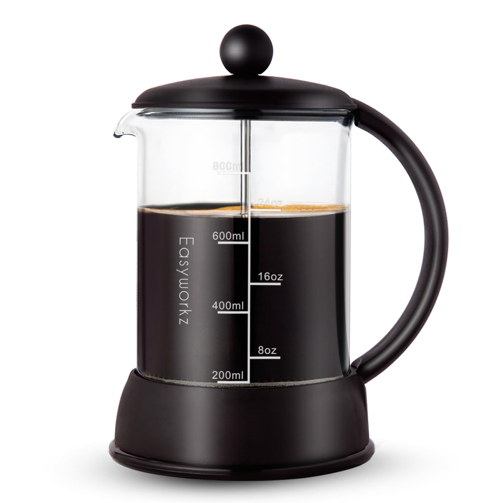 Easyworkz Eclipse French Press 800ml Coffee Tea Maker with Borosilicate Glass