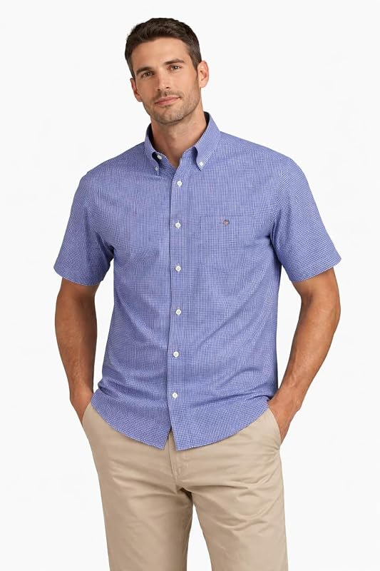 REG Classic Poplin GINGH SS - Camiseta
