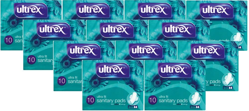 Ultrex Sanitary Pads Ultra Fit 12PK