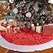 Lalent 48 inches Christmas Tree Skirt Red Soft Classic Tree Skirt Double Layers Xmas Tree Mat for Holiday Party Christmas Decorations and Ornaments (Red, 48inches)