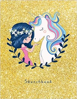 Sketchbook Cute Unicorn For Girls On Golden Effect Background 110 Pages 8 5 X 11 Large Notebook For Drawing Sketching Journaling Doodling Designing Painting Writing Sketch Artists Designs Ink Sketchbooks Joy 9781098502027 Amazon Com