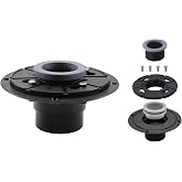 QruiLanTu Shower Drain Base Flange Kit Includes 2-Inch ABS Shower Drain Base Flange Threaded Adjustable Adapter Rubber Connecting Gasket fit Square/Linear Shower Drains