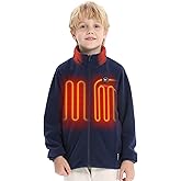 Venustas Kids Heated Fleece Jacket with Battery, Boys Youth Electric Heated Coat for Winter