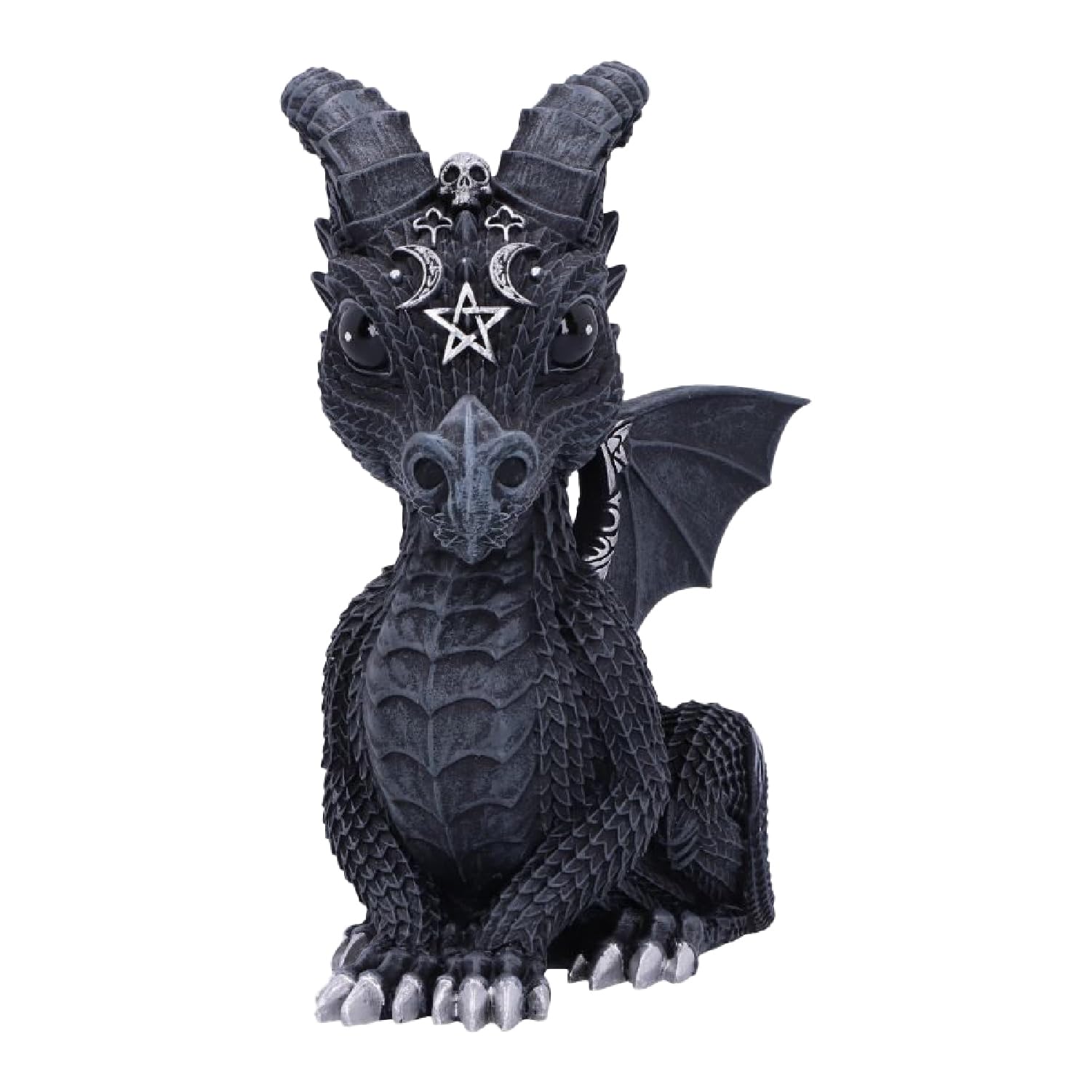 Nemesis Now Cult Cuties Lucifly 10.7cm, Resin, Black, Cult Cuties Dragon Figurine, Scarily Adorable Horned Dragon Figurine, Silver Detailing, Cast in the Finest Resin, Lovingly Hand-Painted