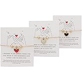 Smilebelle Galentines Day Gifts for Best Friend, Best Friendship Bracelets for 2/3 Sisters Bracelets, Valentines Day Gifts 14K Gold Adjustable Besties Matching Bracelet, Friendship Handmade Jewelry for Friends