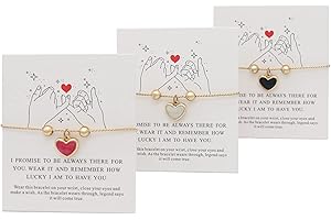 SmileBelle Christmas Gifts Best Friendship Bracelets for 2/3 Sisters Bracelets, Best Friend for Girls14K Gold Adjustable Besties Matching Bracelet, Friends Jewelry Stocking Stuffer for Girls